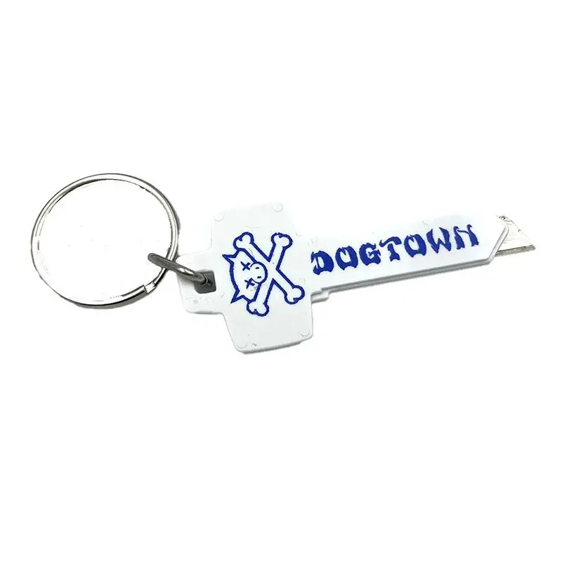 Dogtown Skateboards Keychain White/Blue Utility Knife 1
