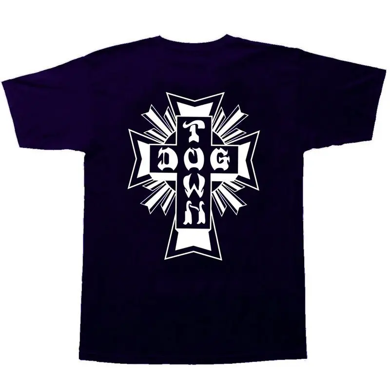 Dogtown Skateboards Navy/White Cross Logo T-Shirts 1