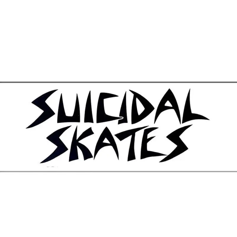 Dogtown Skateboards Suicidal Skates White Sticker 1
