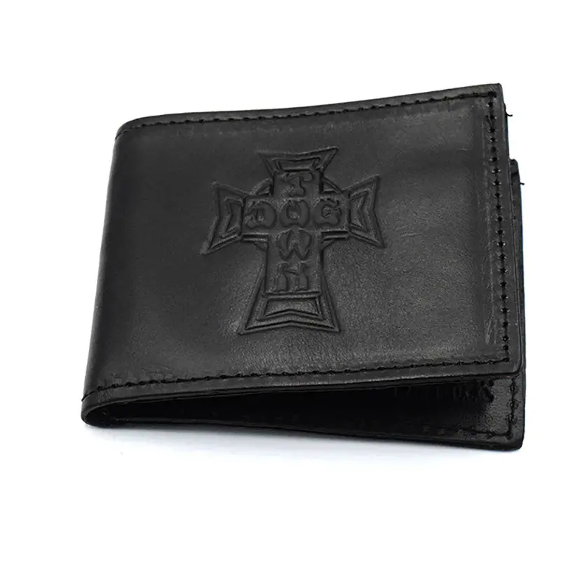 Dogtown Skateboards Vintage Cross Leather Billfold Wallet 1