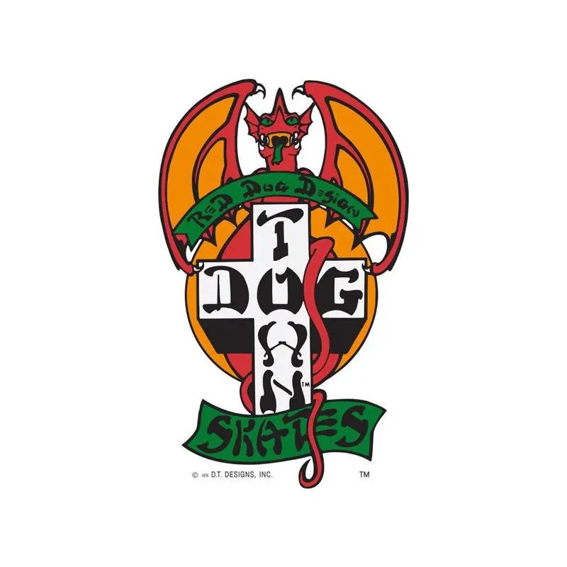 Dogtown Sticker Red Dog 4” Tall 1