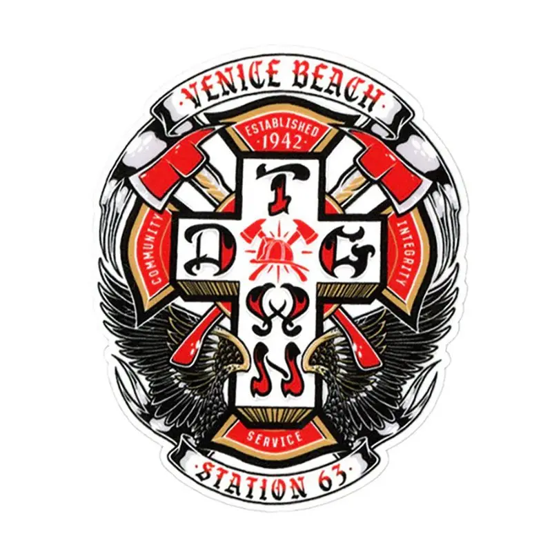 Dogtown X Venice Fire Dept #63 - 4" Sticker 1