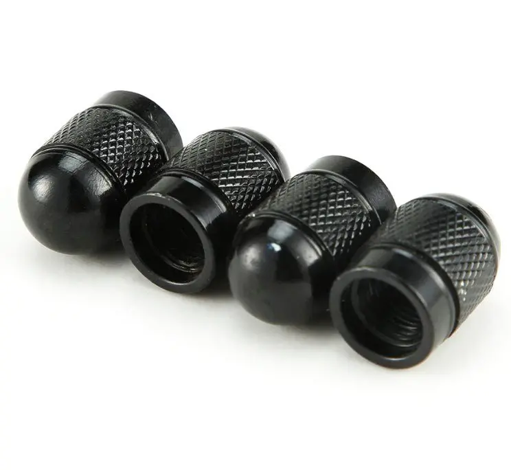Dome Aluminum Tire Valve Caps - Set Of Four - Universal, Fits All Vehicles 5