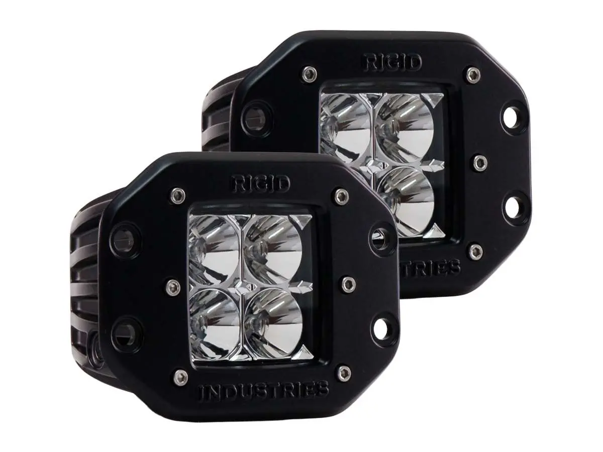 Rigid D-Series Pro Flush White Flood Led Pair 1