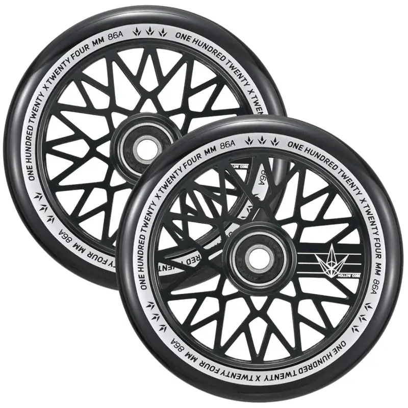 Envy 120Mm Diamond Hollow Core Black/Black Scooter Wheels 2Pk 1