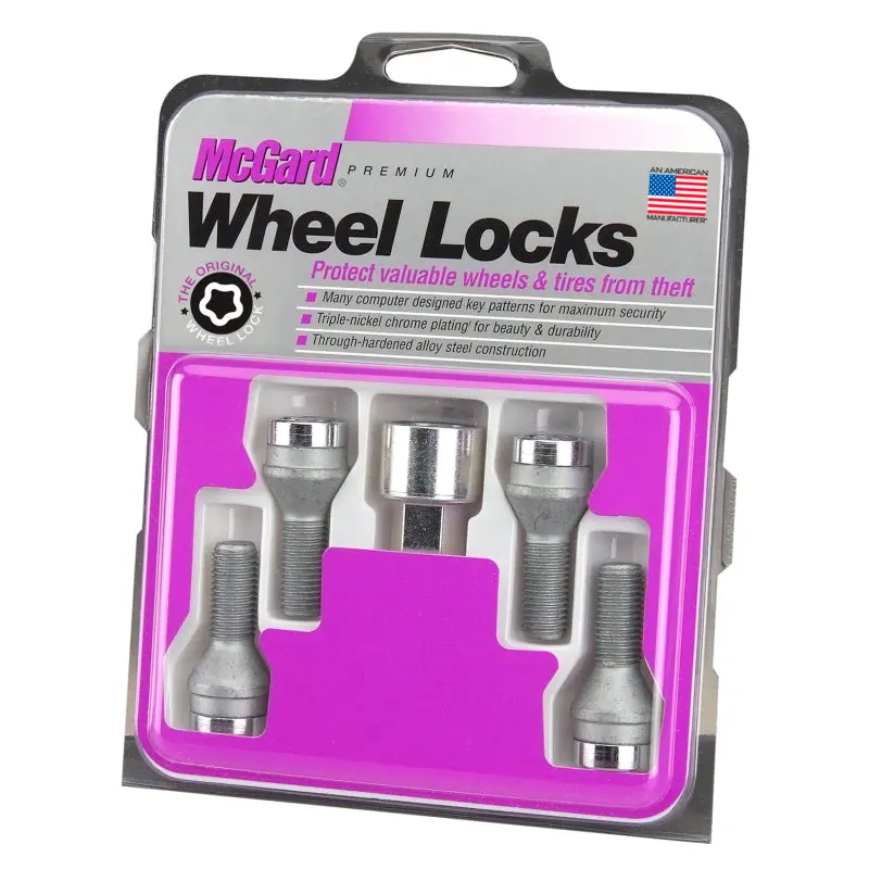 Mcgard Chrome Wheel Lock Bolt Set – 4-Pack, Cone Seat, M12X1.5, 17Mm Hex, 49.2Mm Shank 1