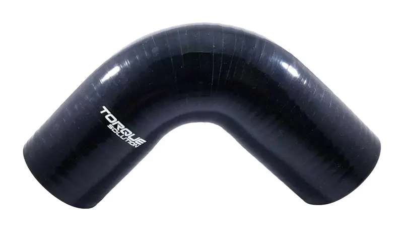 Torque Solution 90° Black Silicone Hose Elbow – 2.5" Diameter, Universal Fit 1