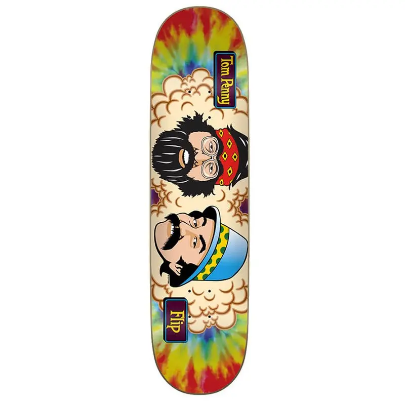 Flip 8.25" X 32.13" Penny Tom's Friends Tie Dye Skateboard Deck 1