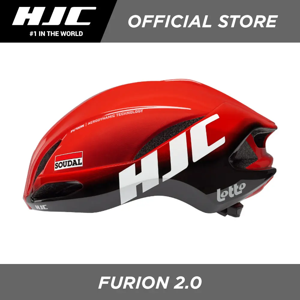 Hjc Sports Road Cycling Helmet Furion 2.0 Semi-Aero Lotto Soudal Red 1