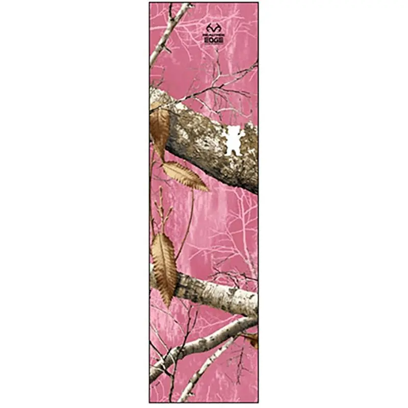 Grizzly 9" X 33" Deep Forest Camo Pink Perforated Skateboard Grip Tape 1