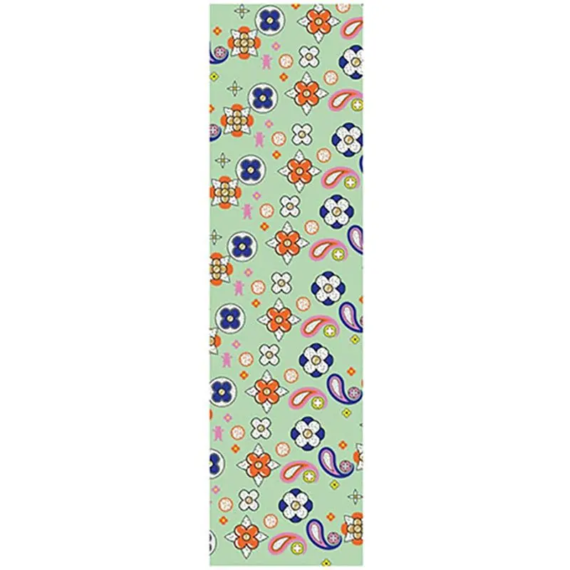 Grizzly 9" X 33" When In Rome Green Perforated Skateboard Grip Tape 1