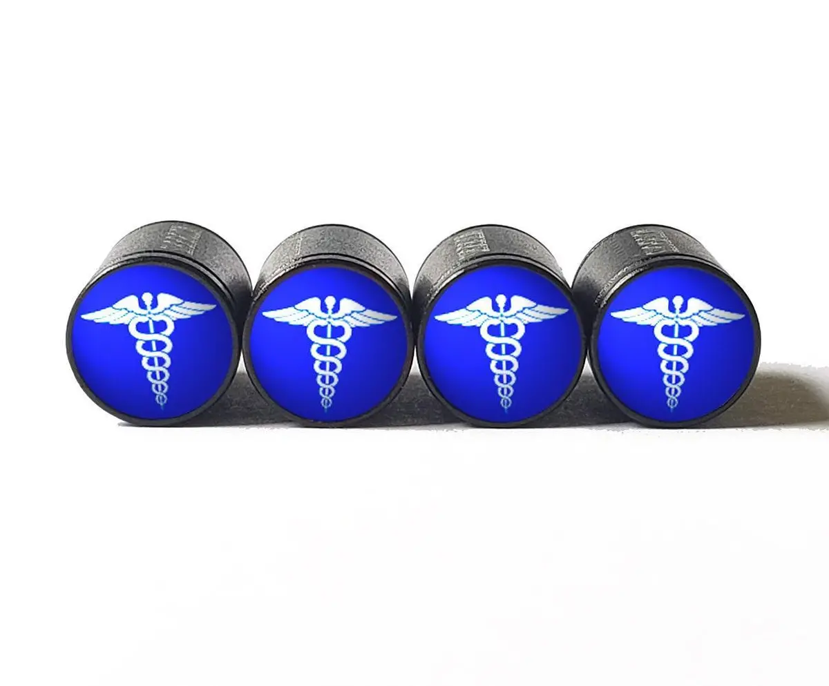 Healthcare Staff Of Hermes (Caduceus) Tire Valve Caps - Set Of Four 1