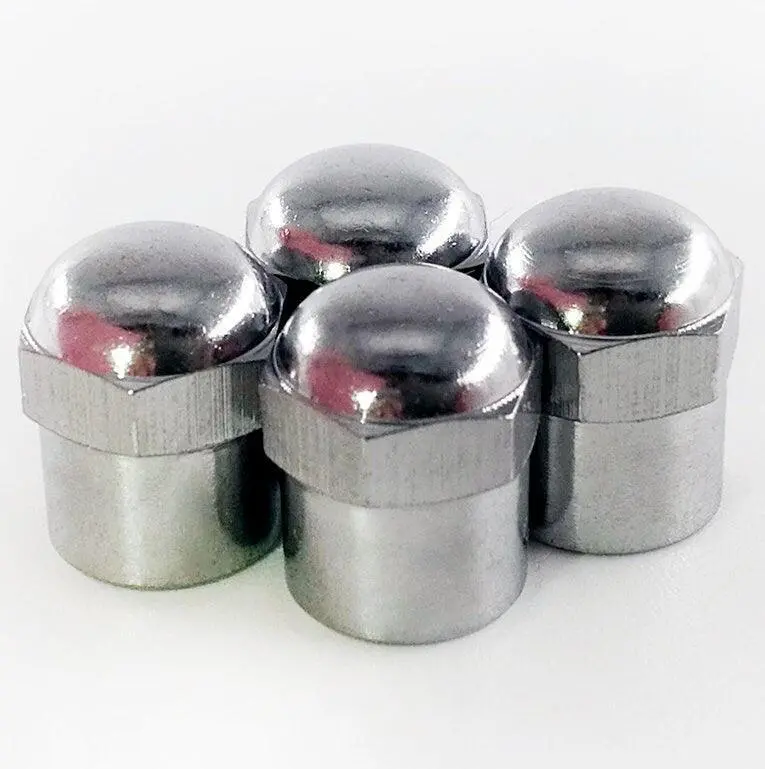 Metal Dome Tire Valve Caps - Sets Of 4, 8, 12 Or 20 - Universal, Fits All Vehicles 1