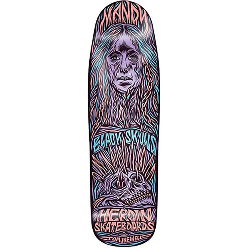 Heroin 9.25" X Mandy X Newell Shaped Skateboard Deck 1