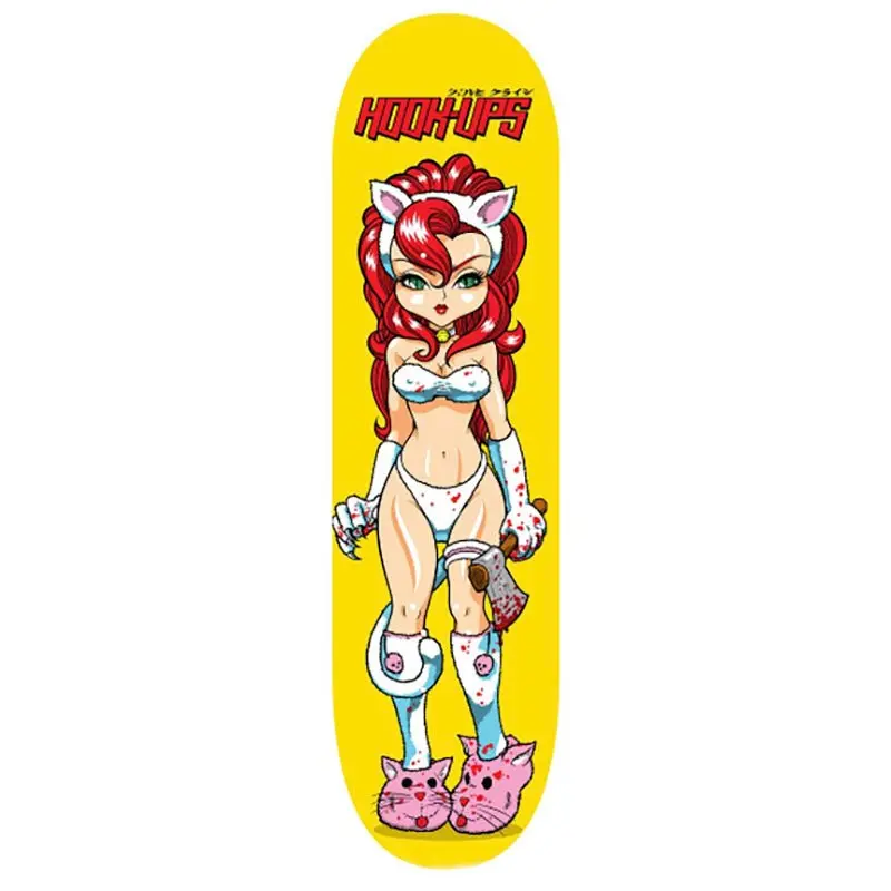 Hook-Ups Skateboards 8.25" X 32.25" Hatchet Killer Akiko Skateboard Deck 1