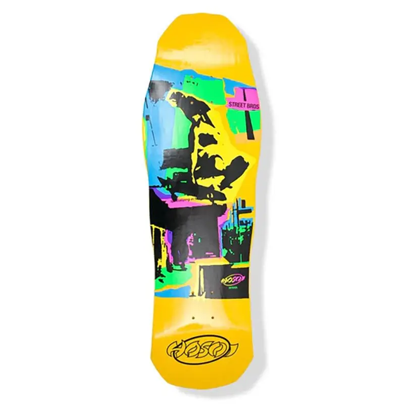 Hosoi 10" X 32.75" Pop Art 87 Large Yellow Dip Skateboard Deck 1
