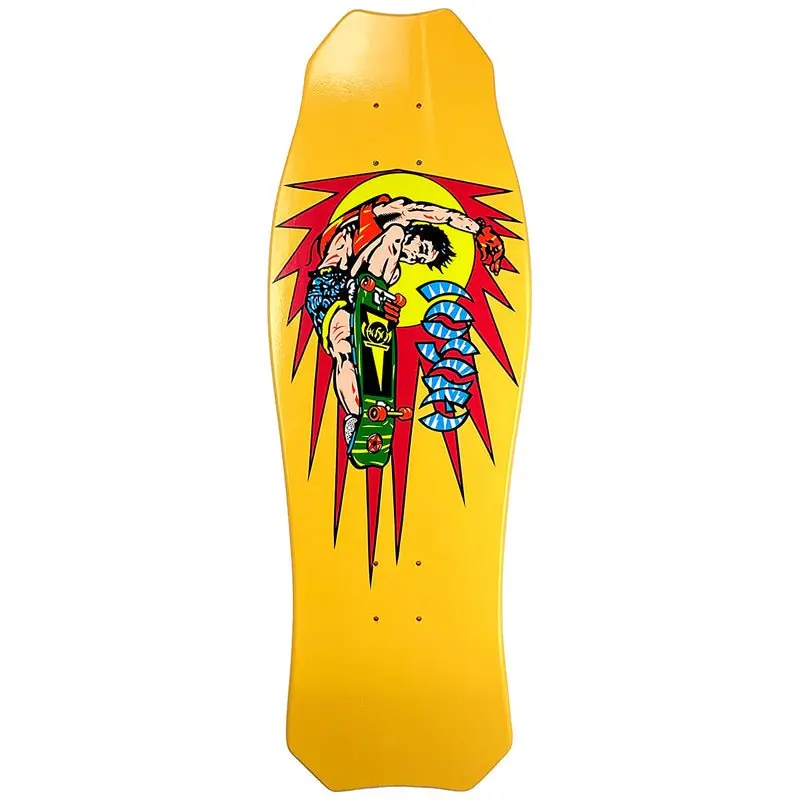 Hosoi 10.25" X 30.25" Rocket Air Yellow Skateboard Deck 1