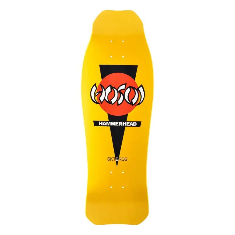 Hosoi 10.25" X 31" Hammerhead Double Kick Yellow Skateboard Deck 1