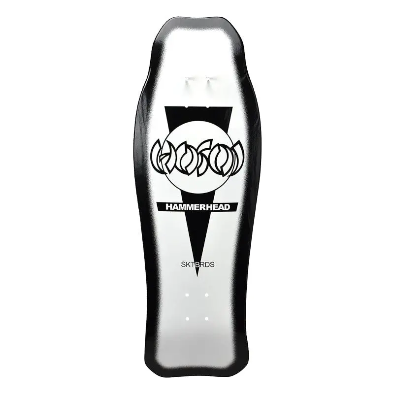 Hosoi 10.25"X31" Hammerhead Double Kick Sunburst White / Black Skateboard Deck 1