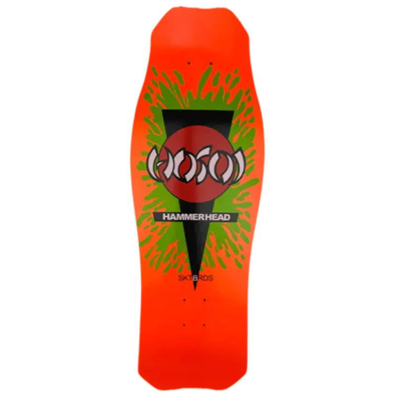 Hosoi 10.5" X 31"  Neon Orange O.G. Hammerhead Splat Skateboards Deck 1