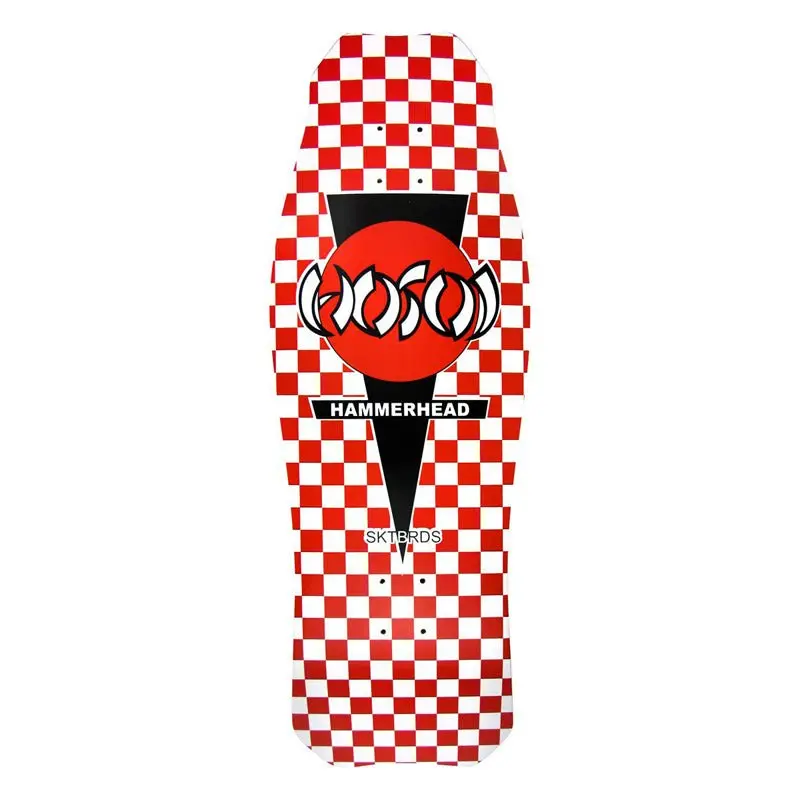 Hosoi 10.5" X 31" O.G. Hammerhead Checkerboard Red Skateboard Deck 1
