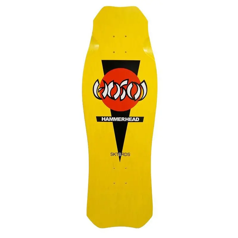 Hosoi 10.5" X 31" O.G. Hammerhead Yellow/Red Dip Skateboard Deck 1