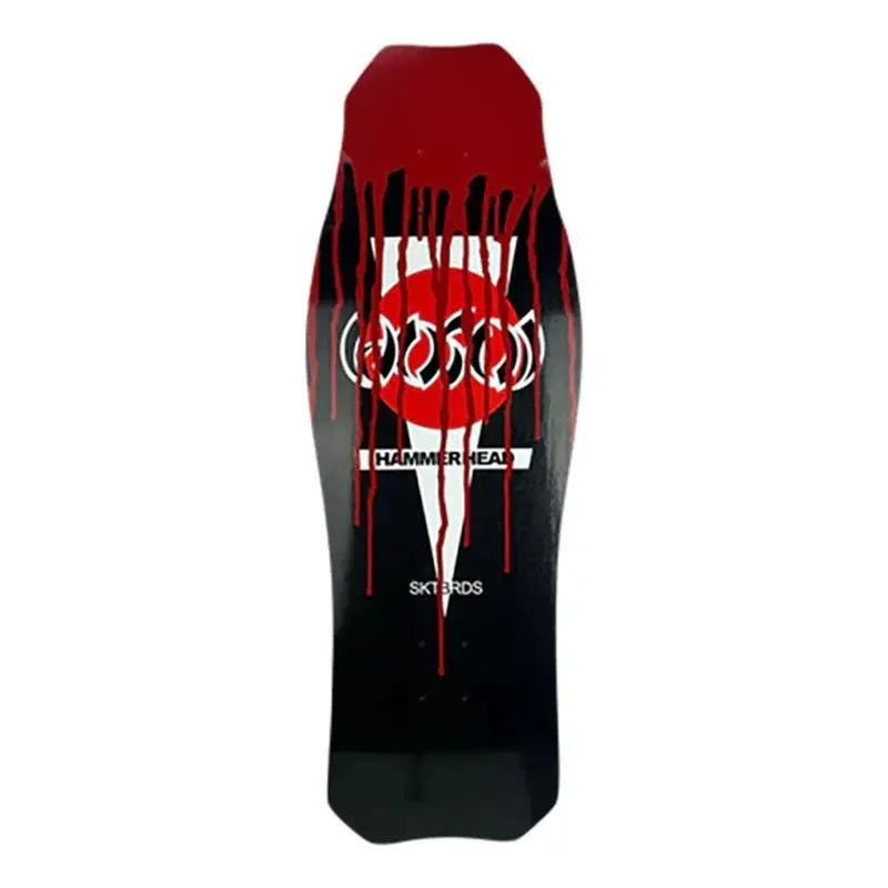 Hosoi 10.5"X 31" "Bloody" Halloween 2024 Og Hammerhead Black Skateboard Deck 1