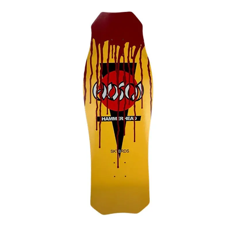 Hosoi 10.5"X 31" "Bloody" Halloween 2024 Og Hammerhead Yellow Skateboard Deck 1