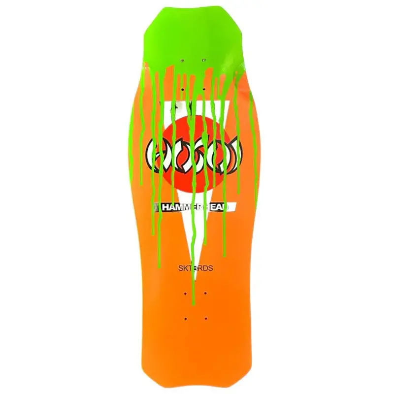 Hosoi 10.5"X 31" "Slimed" Halloween 2024 Og Hammerhead Orange Skateboard Deck 1
