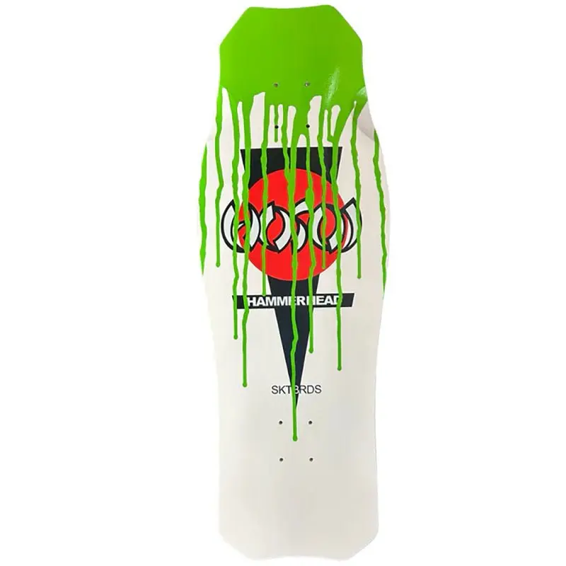Hosoi 10.5"X 31" "Slimed" Halloween 2024 Og Hammerhead White Skateboard Deck 1
