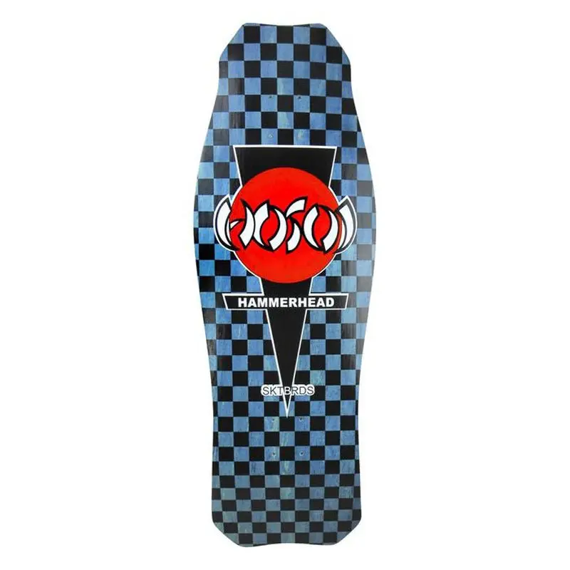 Hosoi 10.5"X31" O.G. Hammerhead Checkerboard (Blue Stain) Skateboard Deck 1