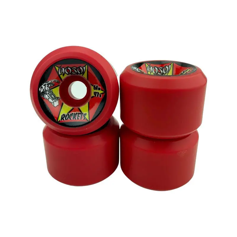 Hosoi 61Mm 97A Rockets Red Skateboard Wheels 4Pk 1