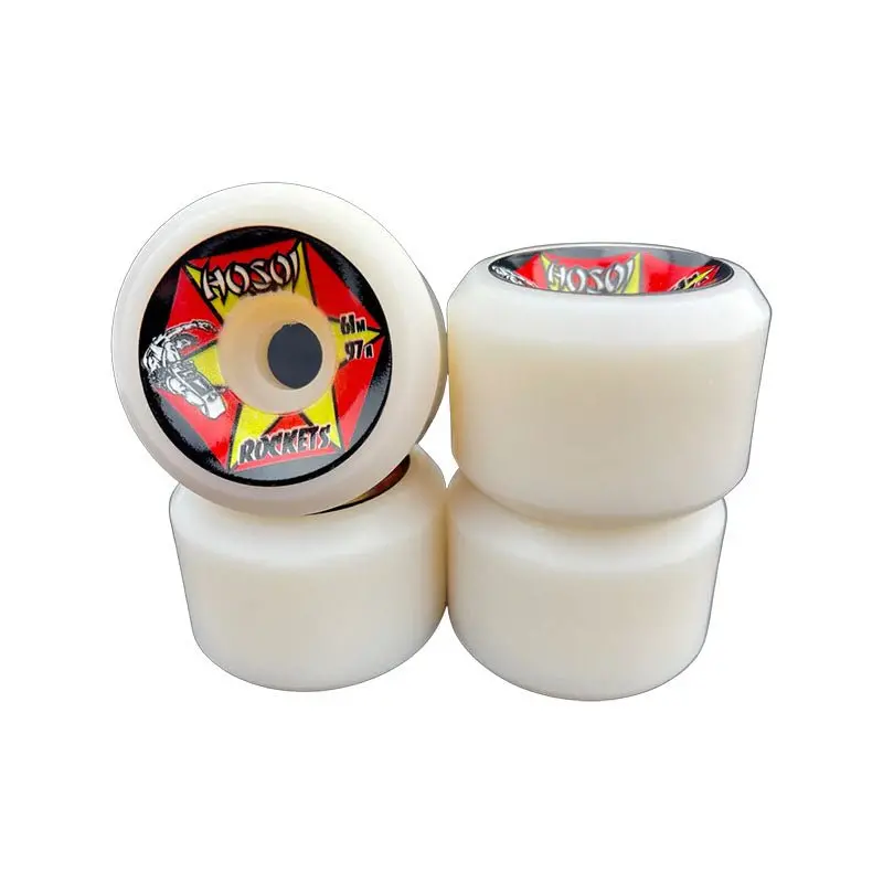 Hosoi 61Mm 97A Rockets White Skateboard Wheels 4Pk 1