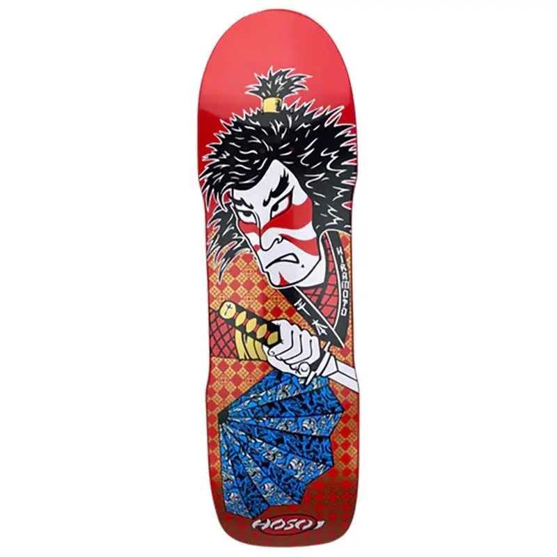 Hosoi 9" X 32.5" Lonny Hiramoto Samurai Red Skateboard Deck 1