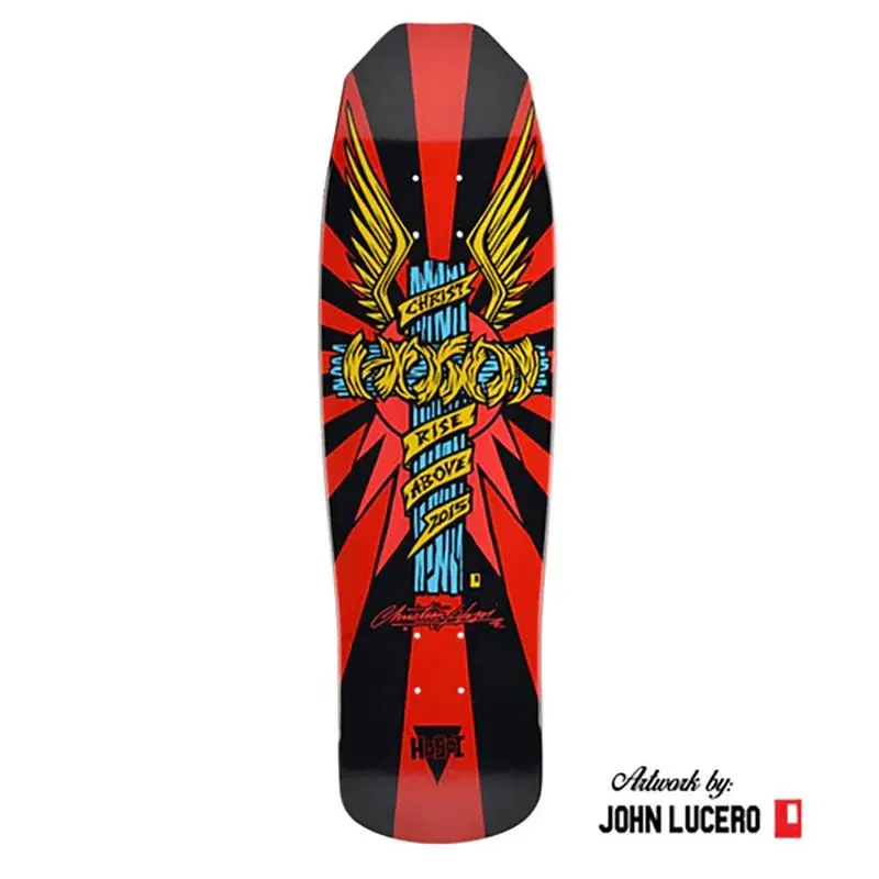 Hosoi 9" X 33.25" Wings Red Skateboard Deck 1