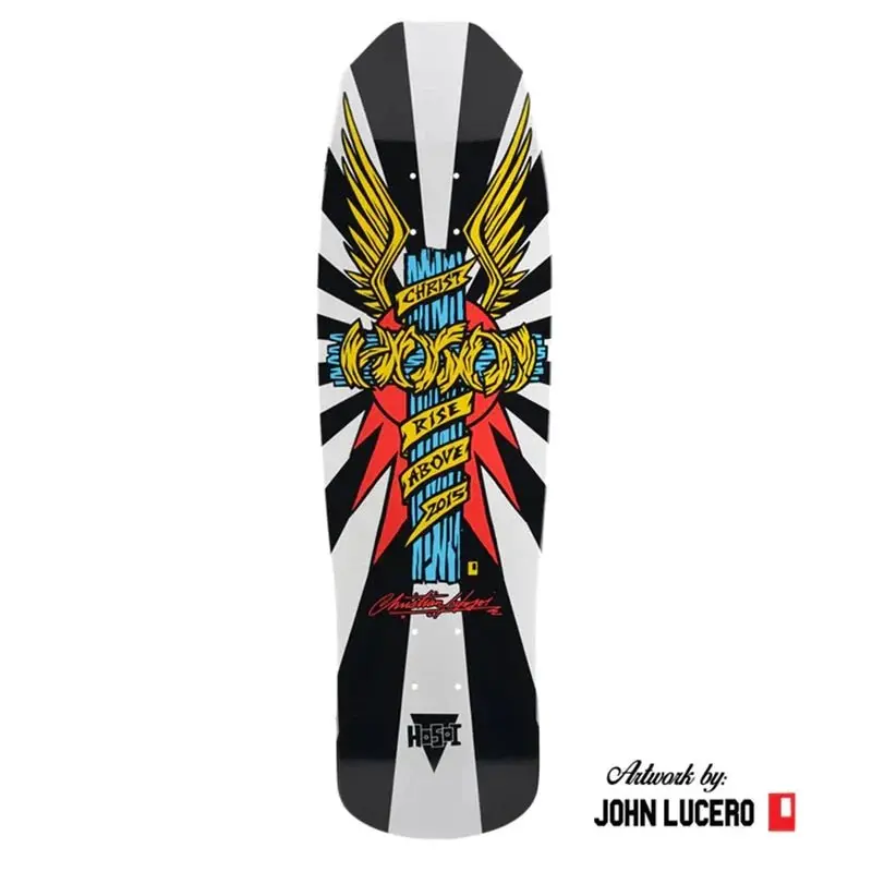 Hosoi 9" X 33.25" Wings White Skateboard Deck 1