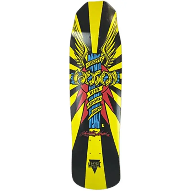 Hosoi 9" X 33.25" Wings Yellow Skateboard Deck 1