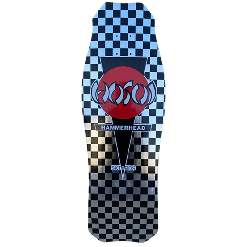 Hosoi Skateboards 10.5" X 31" O.G. Hammerhead Checkerboard Limited Colorway - Silver Foil Deck 1
