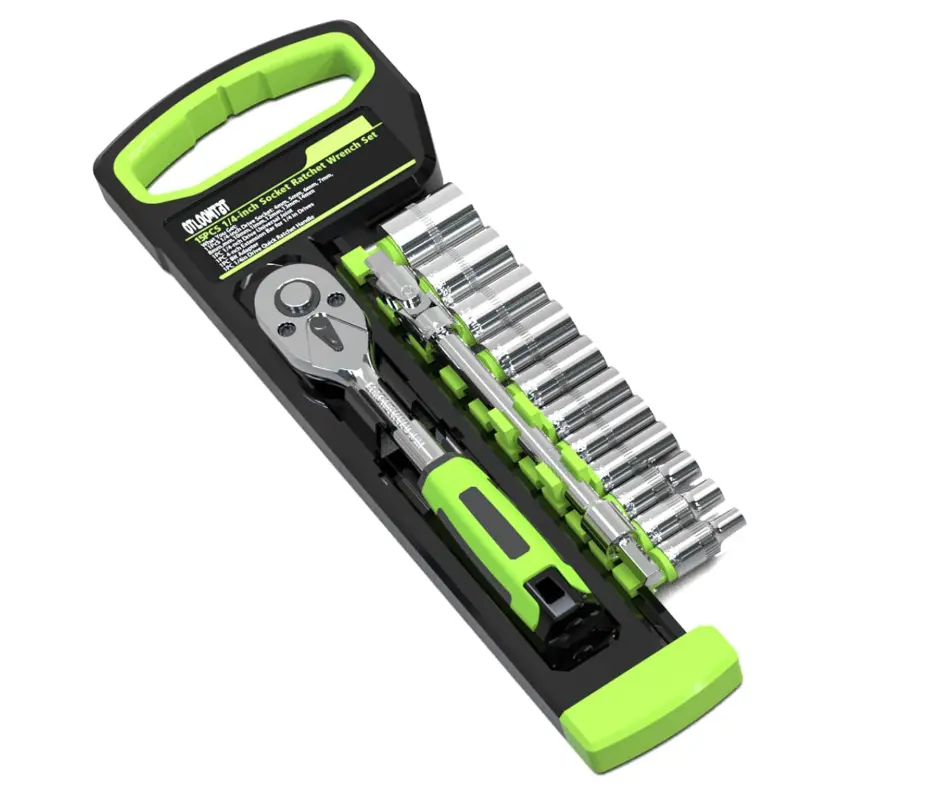 1/4 Inch Drive Ratchet Socket Wrench Set (Tool-Mm06) 1