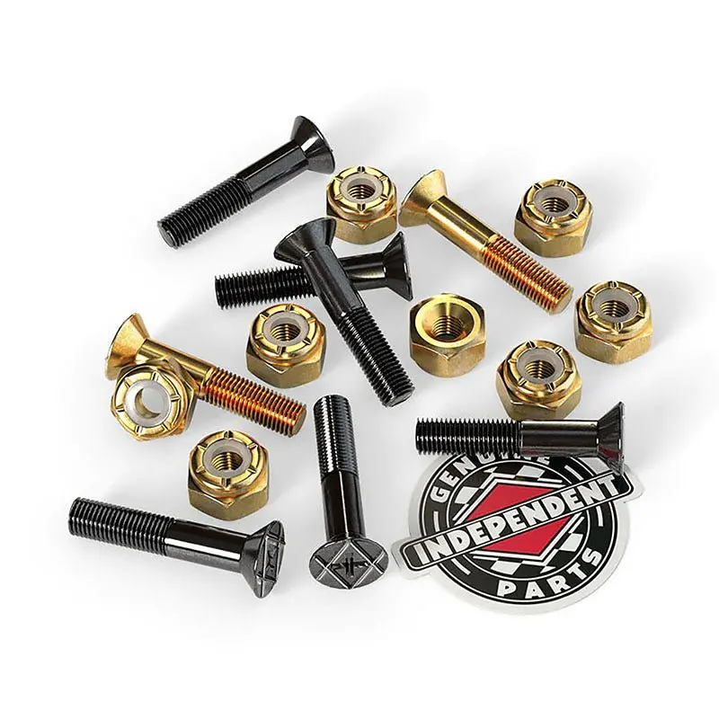 Independent Trucks 1" Genuine Parts Phillips Black/Gold Skateboard Hardware 1