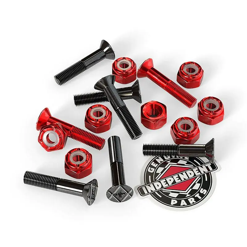 Independent Trucks 1" Genuine Parts Phillips Red/Black Skateboard Hardware 1
