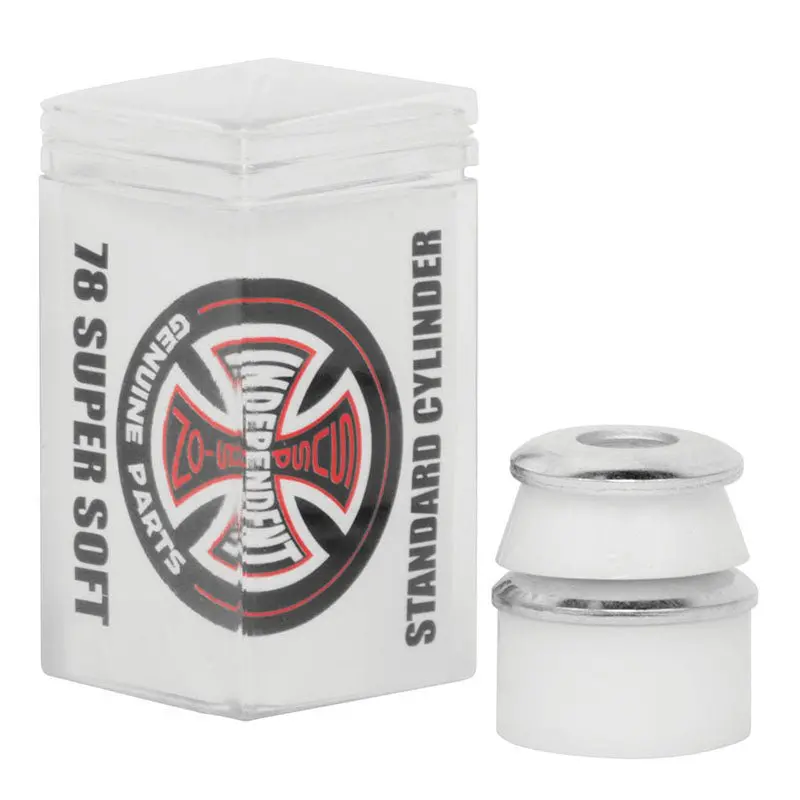 Independent Trucks Cylinder (78A) Super Soft White W/Washers Skateboard Bushings 1
