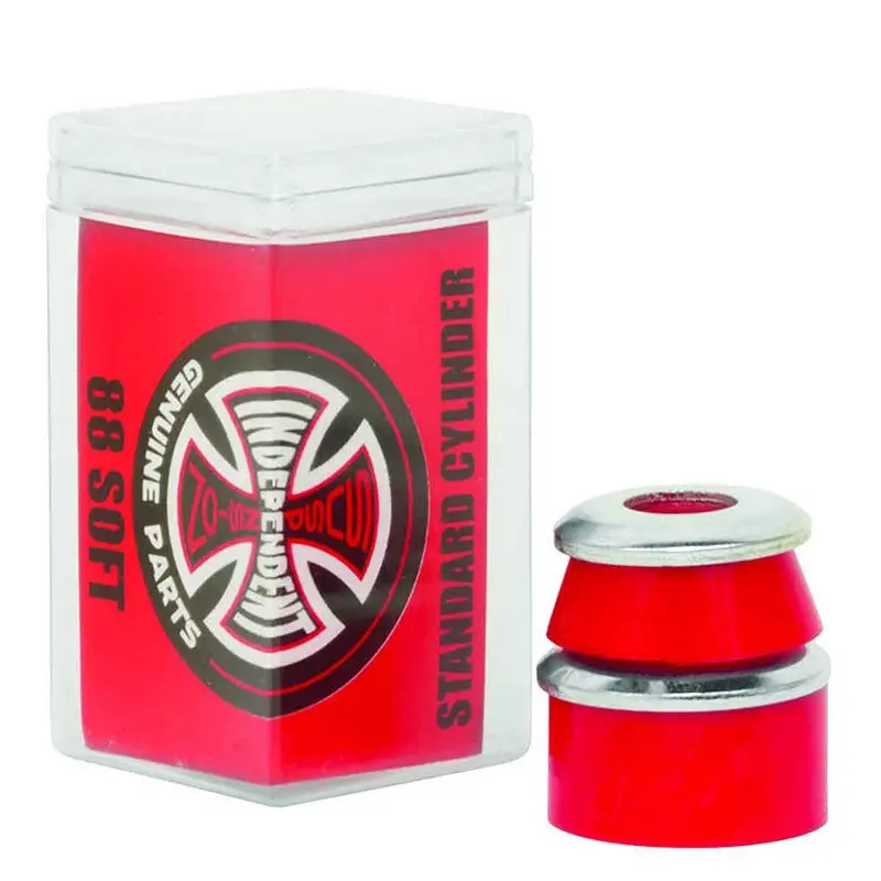 Independent Trucks Cylinder (88A) Soft Red W/Washers Skateboard Bushings 1