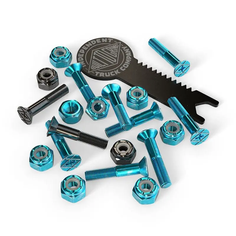 Independent Trucks Genuine Parts 1" Phillips W/Tool Blue/Black Skateboard Hardware 1