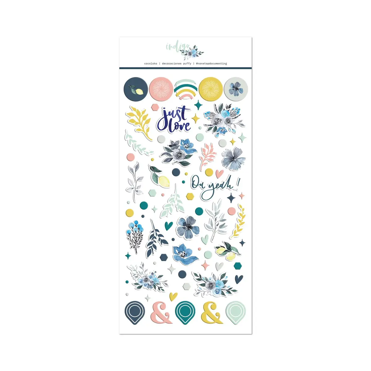 Adhesivos Puffy Indigo 1