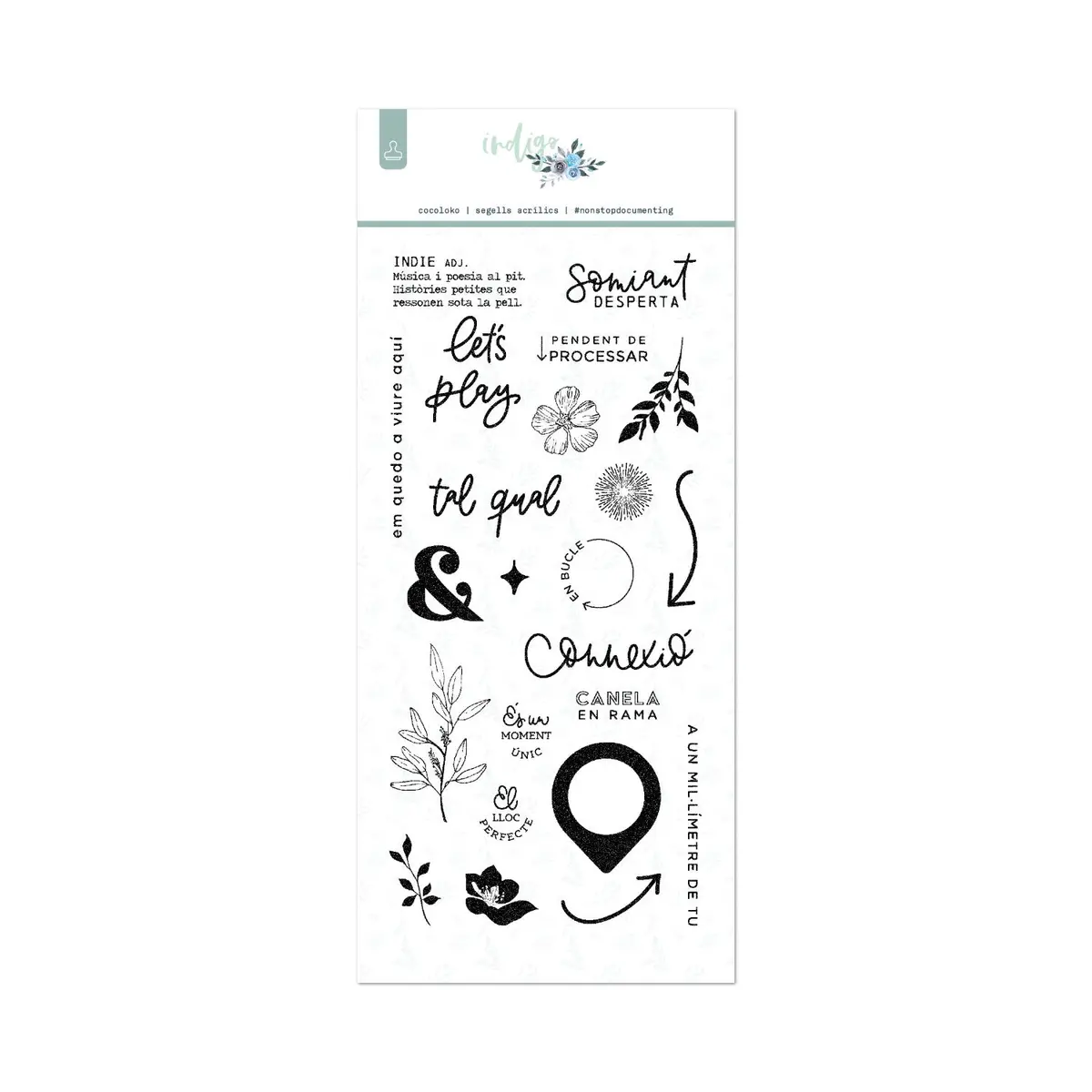 Sellos De Scrapbooking 10X21cm Indigo - Català 1