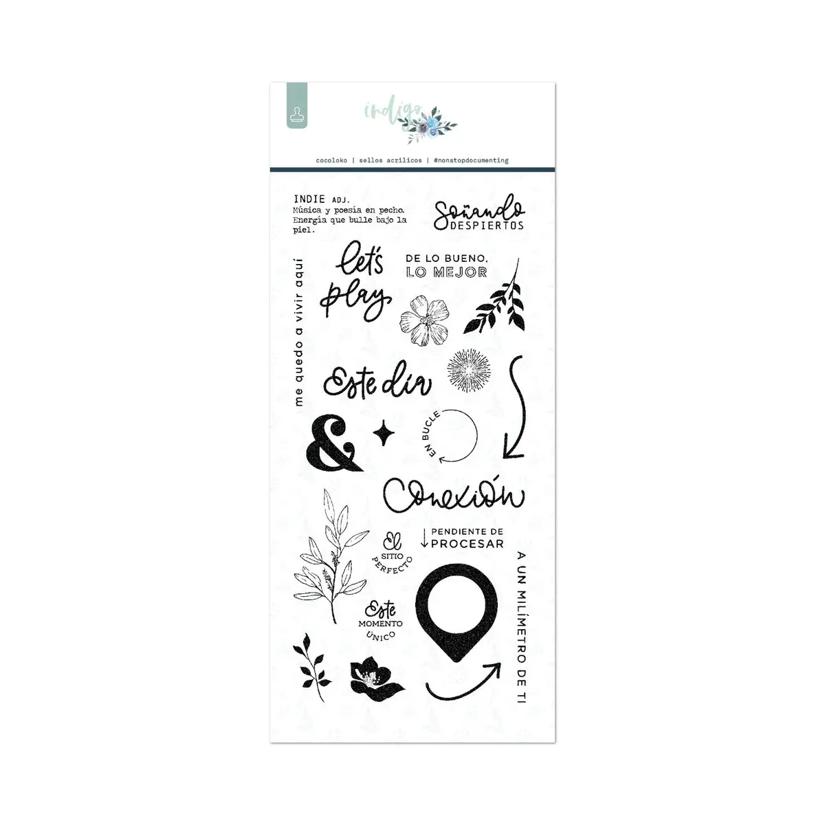 Sellos De Scrapbooking 10X21cm Indigo 1