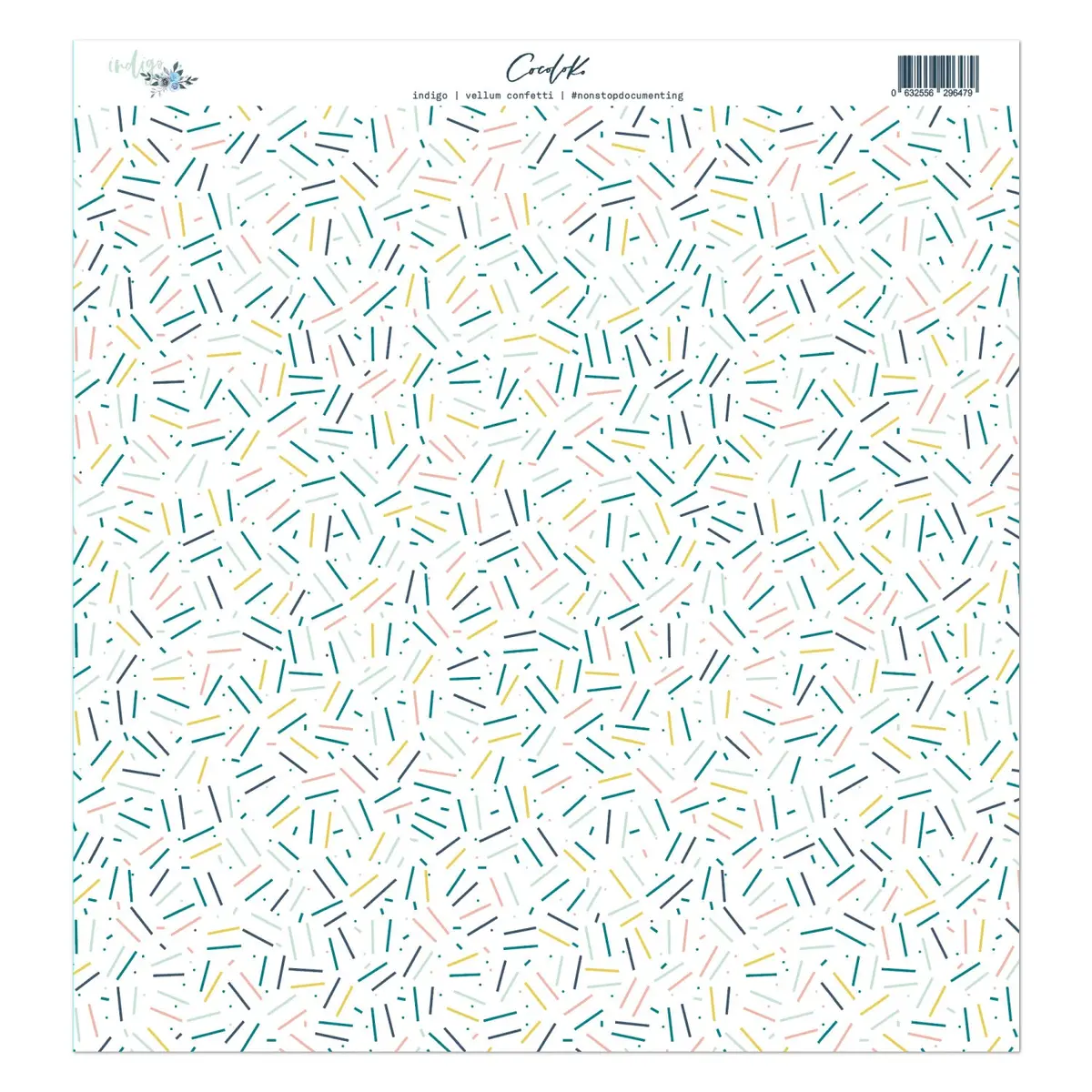 Vellum Confetti 12"X12" Indigo 1