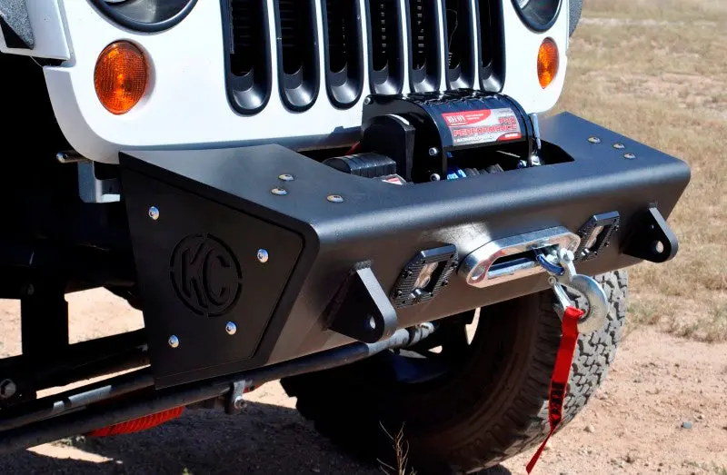 2007 - 2017 Jeep Jk Kc Hilites Front Bumper Center W/Tow Hooks 1