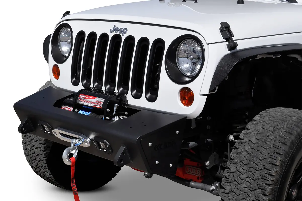 2007-2018 Jeep Jk Modular Stealth Fighter Front Bumper Center W/Tow Hooks 1
